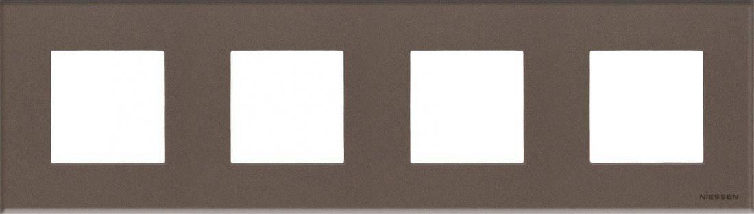 Рамка 4 посту ABB Niessen Zenit N2274 CC Кавове скло (2CLA227400N3701)