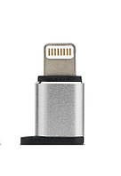 Адаптер Remax Visual MicroUSB-Lightning Silver (RA-USB2-SILVER)