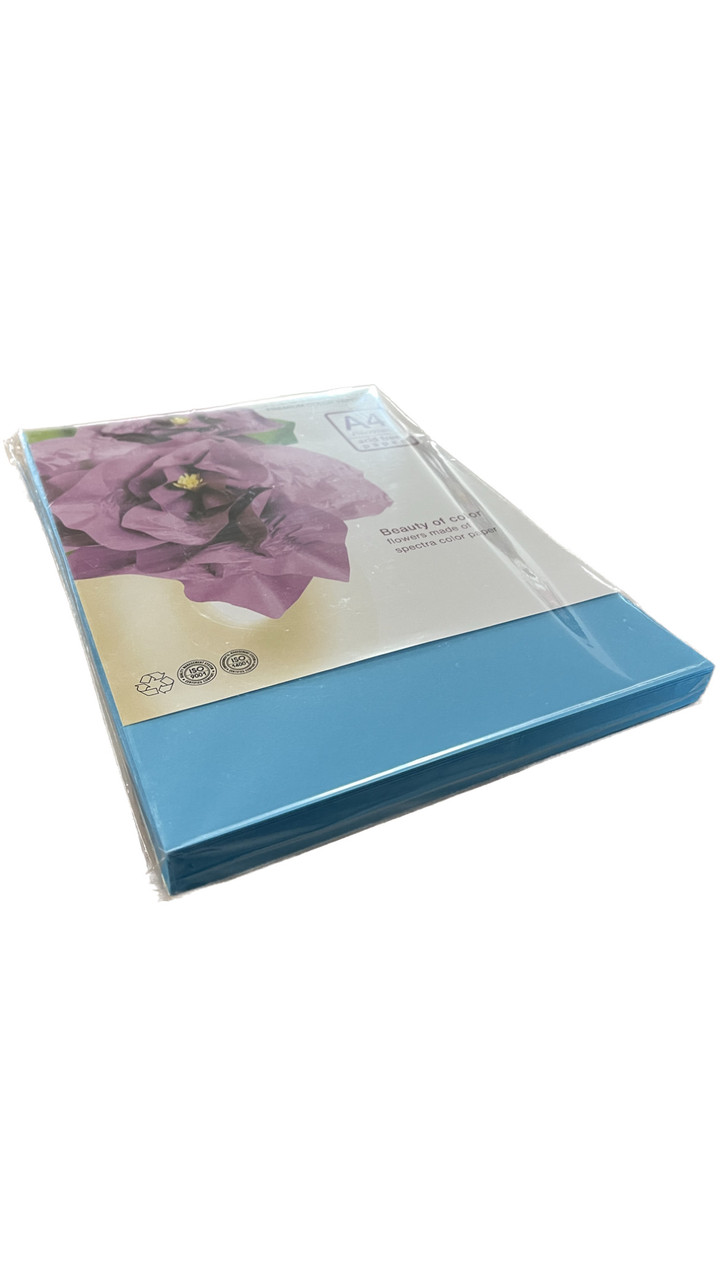 Папір кольоровий картон А4 160г/м2, 100 арк., інтенсивний синій 220 Spectra Color 16.4308