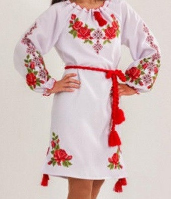 Сукня з вишивкою з довгим рукавом 40-50 р-ри