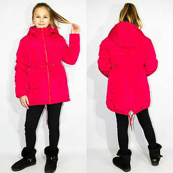 Курточка на дівчинку зимова тепла з капюшоном вік 9-14 років Різні кольори