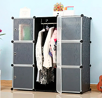 Складной шкаф Storage Cube Cabinet MP 39-61 Пластиковый шкаф органайзер для вещей 110х110х35 см