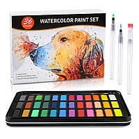 Подарочный набор акварельных красок для рисования Professional Paint Set 36 цветов в металлическом пенале