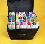 Професійні маркери для художників, набір двосторонніх спиртових маркерів Touch 40 штук для скетчингу, фото 4