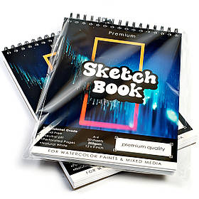 Відео огляд! Папір для скетчингу А4 250 г\м2 на 50 аркушів, альбом для малювання на спіралі із щільним папером