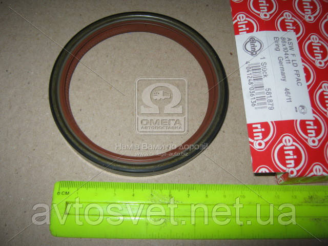 Сальник колінчатого вала 86X104X11 OPEL (вир-во Elring) 581.879 (Kr)