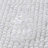 Килимок для ванни та душу з м'яким довгим ворсом Bathlux80*50, нековзкий Білий, фото 2