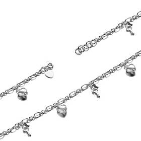 Браслет срібний жіночий 925 проби, ніжний браслет зі срібла на руку для дівчини