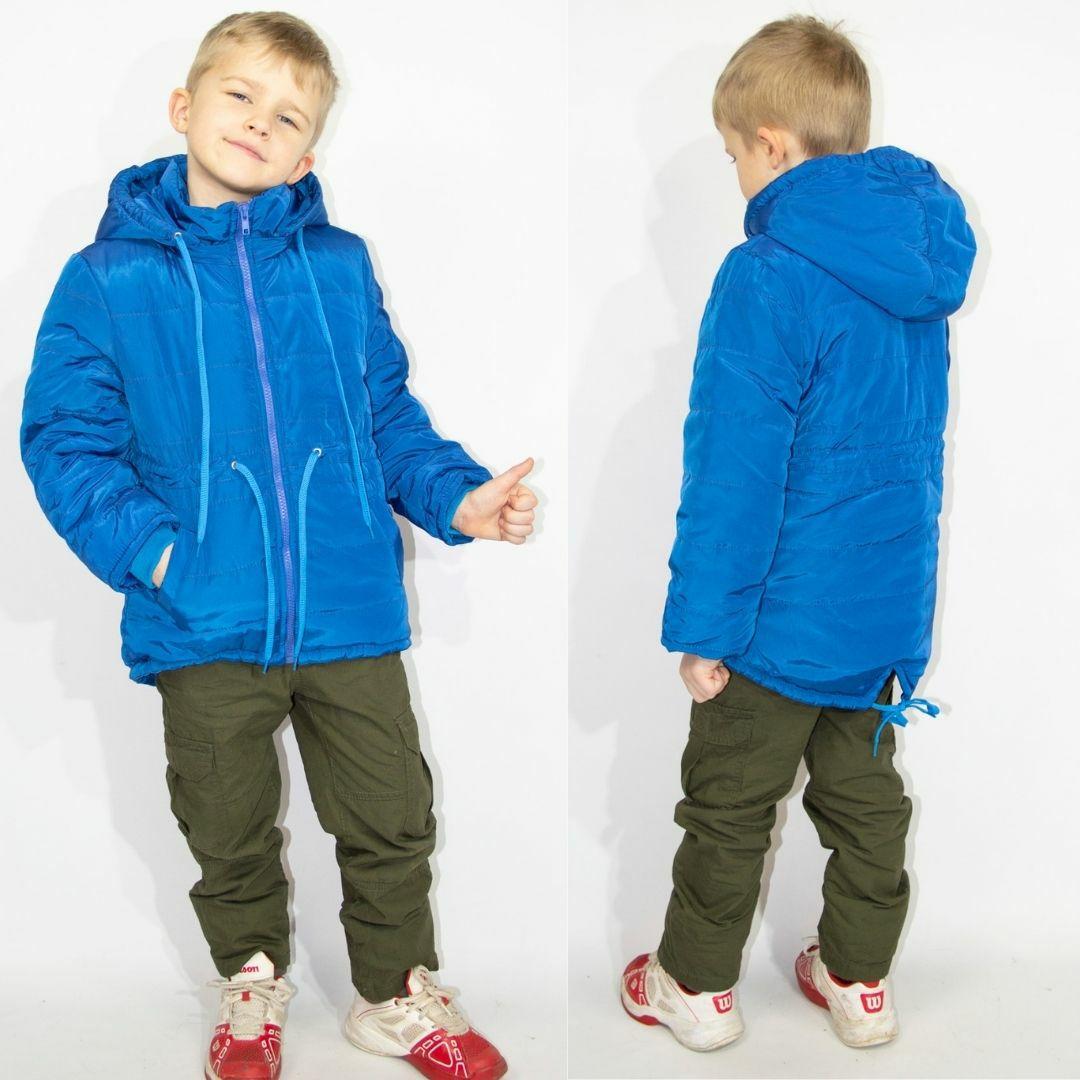 Куртка зимова на хлопчика тепла з капюшоном вік 2-6 років Різні кольори