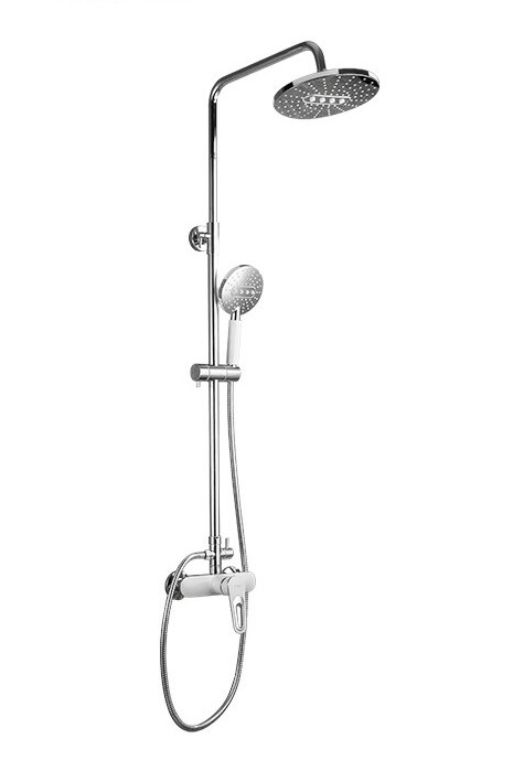 Душова система з тропічним душем і змішувачем F2449-20 колір білий хром, фото 1