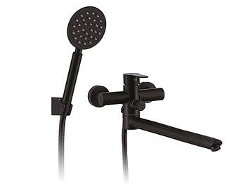 Змішувач для ванни з неіржавкої сталі SUS 304 Frap F22801-6 чорний матовий довгий шиб