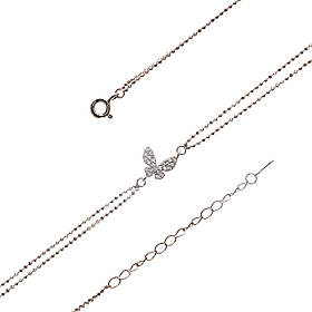 Браслет срібний жіночий 925 проби з цирконієм, ніжний браслет зі срібла на руку для дівчини