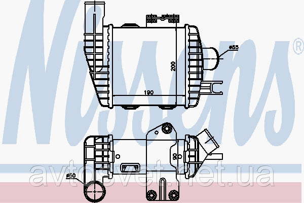 Iнтеркулер  Hyundai Tucson/Kia Sportage 05- (вир-во Nissens) 96661 (Kr)