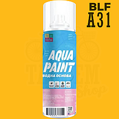Фарба на водній основі універсальна BeLife Aqua Paint, 400 мл Аерозоль A31 Яскраво-жовтий