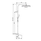 Набір вушова система 3 в 1 з тропічним душем і змішувачем на умивальник G2407-6-1 чорна квадратна, фото 9