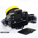 Налобний універсальний ліхтар 20 годин безперервної роботи WATTON WT-027 5W із дальністю 50 м на батарейках ААА 3шт., фото 3