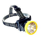 Налобний універсальний ліхтар 20 годин безперервної роботи WATTON WT-027 5W із дальністю 50 м на батарейках ААА 3шт., фото 4