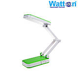 Акумуляторна настільна лампа Watton WT-006 світлодіодний світильник трансформер працює 10 годин Зелений, фото 3