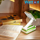 Акумуляторна настільна лампа Watton WT-006 світлодіодний світильник трансформер працює 10 годин Зелений, фото 6