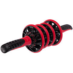 Колесо для преса з масажером 2 в 1 Zelart 4042 Red-Black