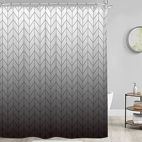 Шторка для ванни водонепроникна Bathlux 180x180 см з кільцями, фіранка для ванної кімнати