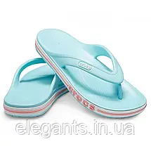 Crocs Bayaband Flip Ice Blue / Melon — Жіночі В'єтнамки Крокс Баябенд Блакитно-Коралові, фото 2