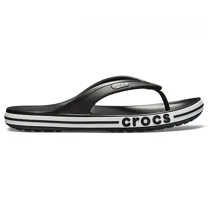 Crocs Bayaband Flip Black / White — Жіночі/Чоловічі В'єтнамки Крокс Баябенд Чорні з Білим, фото 1