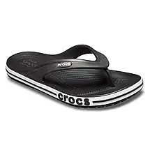 Crocs Bayaband Flip Black / White — Жіночі/Чоловічі В'єтнамки Крокс Баябенд Чорні з Білим, фото 4