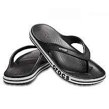 Crocs Bayaband Flip Black / White — Жіночі/Чоловічі В'єтнамки Крокс Баябенд Чорні з Білим, фото 5