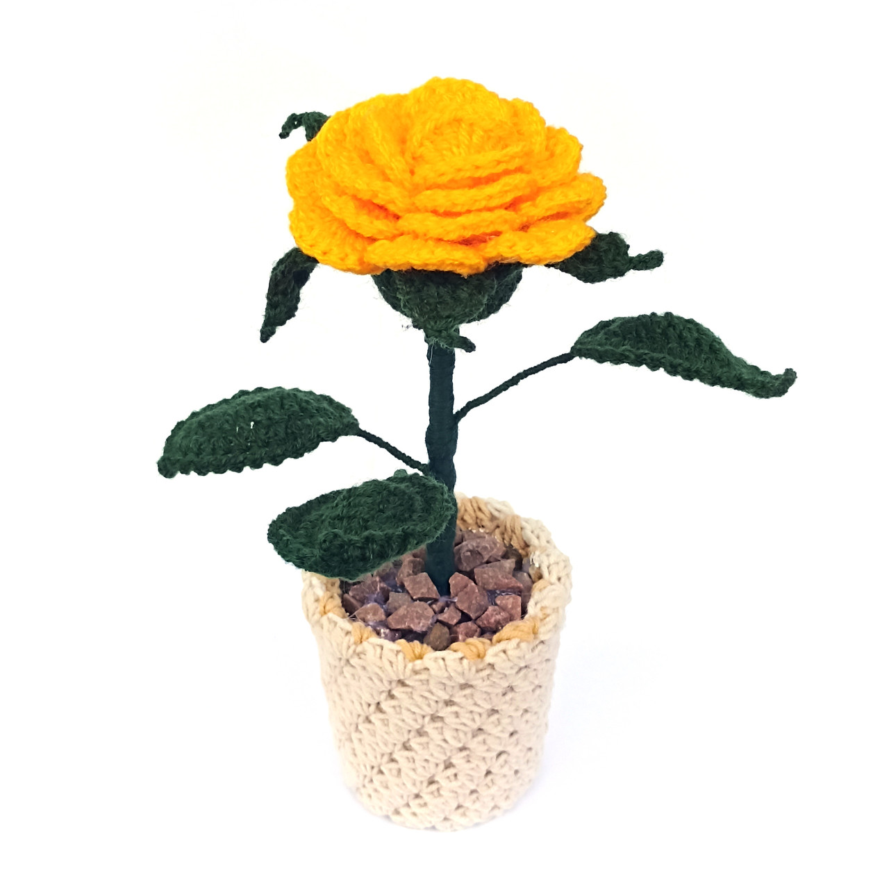 Декоративна квітка "Жовта троянда" - Вічна квітка