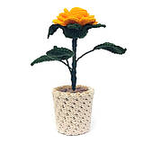 Декоративна квітка "Жовта троянда" - Вічна квітка, фото 7