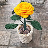 Декоративна квітка "Жовта троянда" - Вічна квітка, фото 8