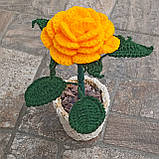 Декоративна квітка "Жовта троянда" - Вічна квітка, фото 6