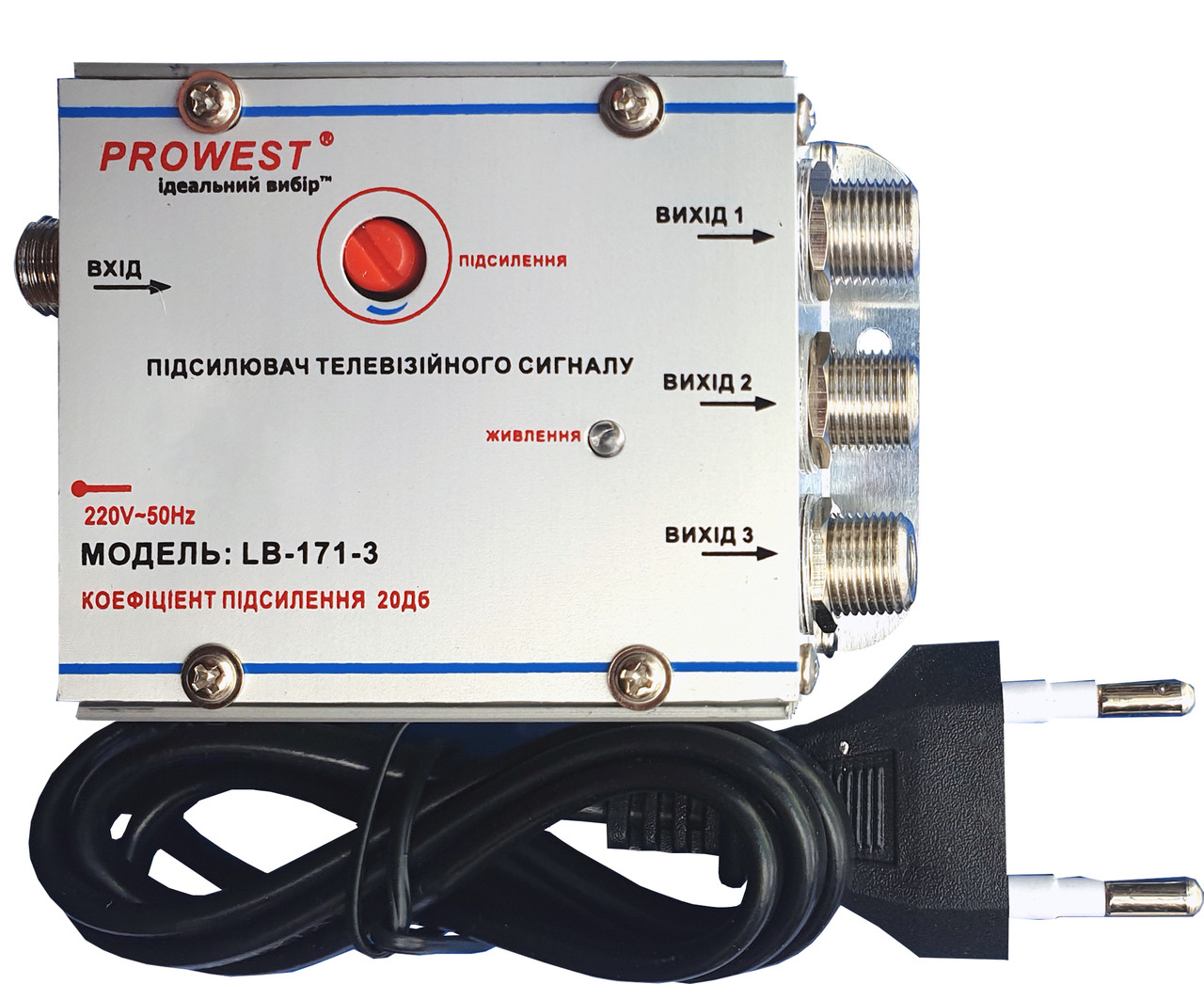 Усилитель PROWEST LB-171-3 на 3 выхода 20 дБ - фото 3 - id-p1809232540