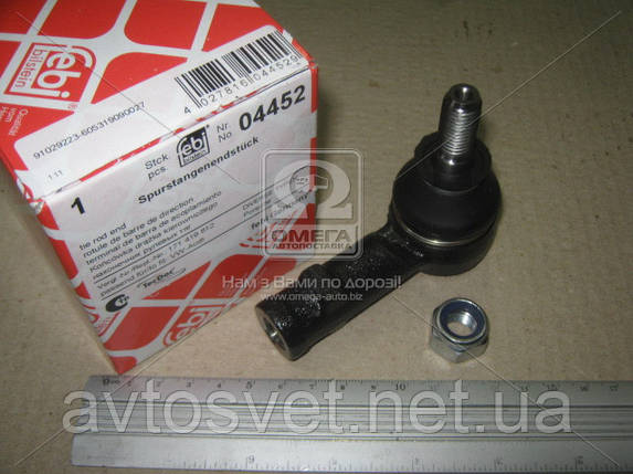 Накінечник рульової тяги VW CADDY, GOLF I, JETTA I, TRANSPOTER III 74-93 перед. міст (Вир-во FEBI) 04452 (Kr), фото 1