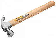Молоток-гвоздодер столярный,ручка из дерева, 25mm