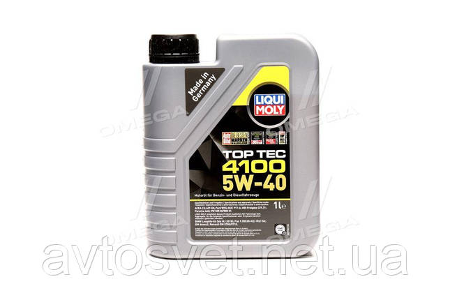 Олива моторна Liqui Moly TOP TEC 4100 5W-40 API SN/CF ACEA A3/B4/C3 (Каністра 1л) 7500 (Kr), фото 1