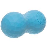 Мяч массажный кинезиологический двойной Zelart Massage Duoball 3808 размер 13,5x6см Light Blue