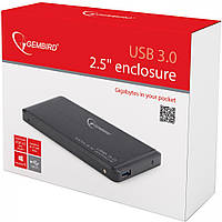 Карман зовнішній GEMBIRD EE2-U3S-2 Black, 2.5" HDD, SATA II/III, 1xUSB 3.0