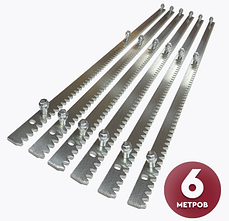 Металева зубчаста рейка STEELON для воріт комплект — 6 метрів