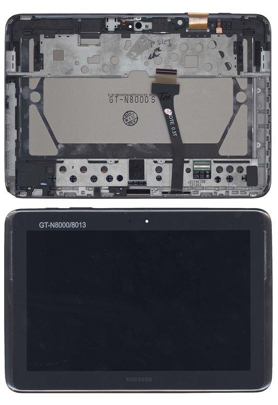 Матриця з тачскріном (модуль) Samsung Galaxy Note 10.1" N8000 чорний з рамкою