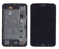 Матрица с тачскрином (модуль) для Samsung Galaxy Tab 3 7.0 SM-T211 коричневый с рамкой