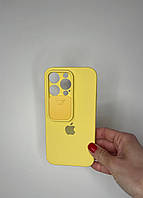 Чехол Silicone Hide Camera для iPhone 14 Pro Max Yellow
