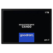 Твердотільний накопичувач 1Tb SSD Goodram CX400 (Gen.2) / SATA3, 2.5" / TLC 3D / 550/500 MB/s