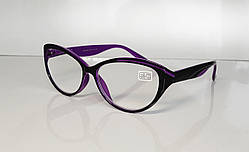 Окуляри жіночі для зору, з діоптріями, коригувальні з білою лінзою +2,50