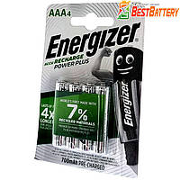 Аккумуляторы ААА Energizer 700 mAh Recharge Power Plus в блистере, Ni-Mh, LSD, RTU. Цена за уп. 4 шт.