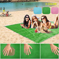 Пляжная подстилка анти-песок Sand Free Mat (200x150) Зеленый | пляжный коврик | коврик для моря, Эксклюзивный