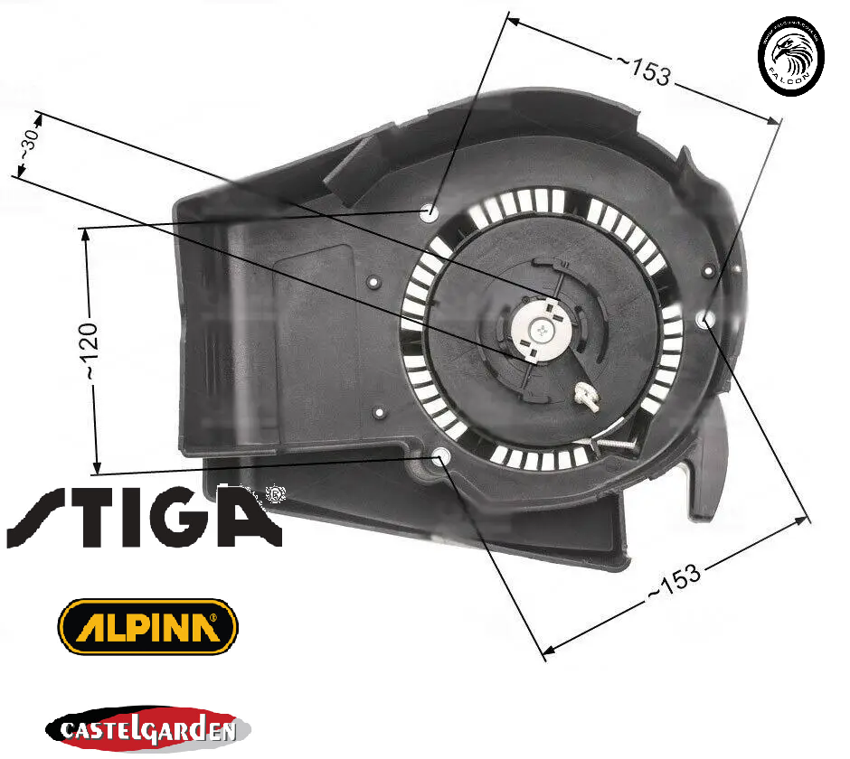 Стартер Stiga GGP RV40/SV150 Castel Garden Alpina Sovereign Wollf-Garten Zolla 118550276/0 118550276/1 118550139/1