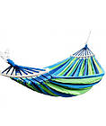 Гамак подвійний садовий підвісний туристичний для дому та дачі Heckermann 260x150 см., фото 10