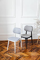 Стілець обідній Lula Soft чорний / тканина сіра TM Pavlyk, фото 2